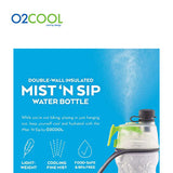 O2COOL Arctic Squeeze Sw Mist ‘N Sip Insulated Water Bottle 20oz with Lock & Mount Executive Corporate Gifts Singapore