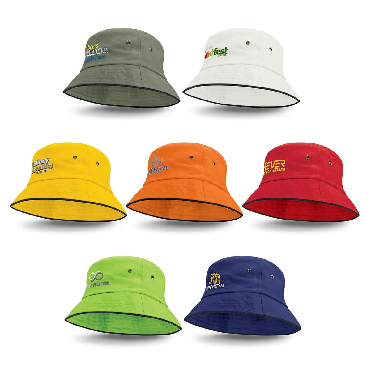 Bondi Bucket Hat Black Sandwich Trim Corporate Gift Singapore