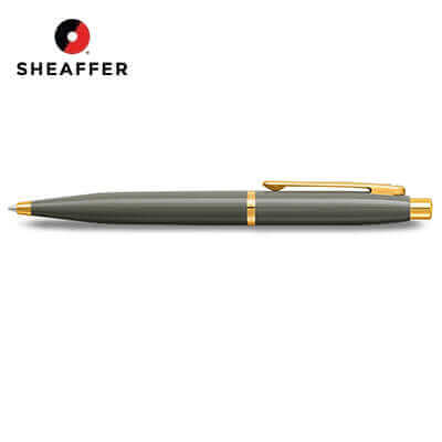 Sheaffer® Glossy Light Gray Ballpoint Pen With PVD Gold-Tone Trim Corporate Gifts Singapore