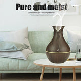 Wooden Vase-Shape Ultrasonic Aroma Diffuser Executive Corporate Gifts Singapore