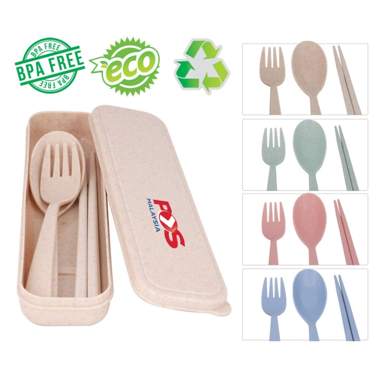 Eco Friendly Organic Wheat Fiber Cutlery Set Executive Corporate Gifts Singapore
