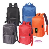 Polyester Backpack with USB Charging Port Executive Gifts Singapore