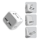 World Travel Adaptor With 2 USB-A + 1 USB-C PD20W Quick Charge Executive Gifts Singapore