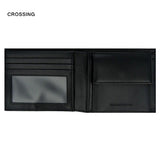 Crossing Infinite Bi-Fold Leather Wallet With Window And Coin Pocket RFID Executive Gifts Singapore