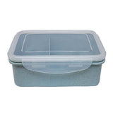 Eco Friendly Rectangle Wheat Straw Lunch Box with Compartment Executive Corporate Gifts Singapore