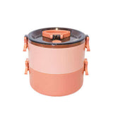 2 Tier Stainless Steel Lunchbox with Safety Lock Executive Corporate Gifts Singapore