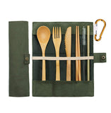 Eco-friendly 6 Pieces Bamboo Cutlery Set Executive Corporate Gifts Singapore