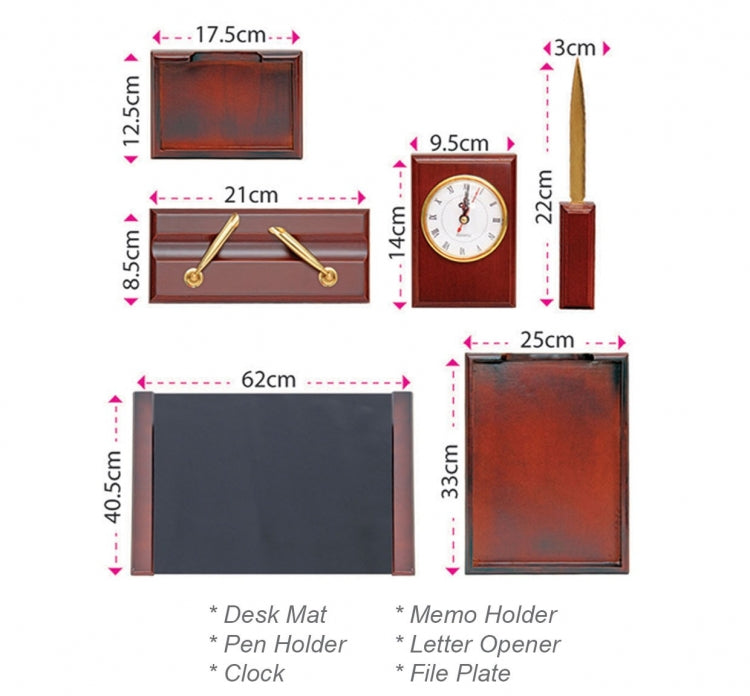 Wooden 6 in 1 Desktop Set Executive Corporate Gifts Singapore