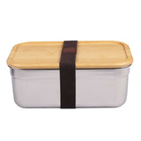 Stainless Steel Lunch Box with Bamboo Lid Executive Corporate Gifts Singapore