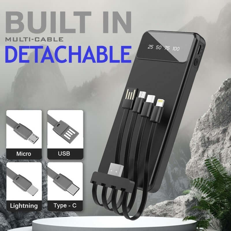 10000mAh Powerbank with 4 Detachable Built-in Cables Executive Corporate Gifts Singapore
