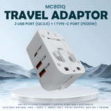 Travel Adaptor With PD20W Quick Charge Executive Gifts Singapore