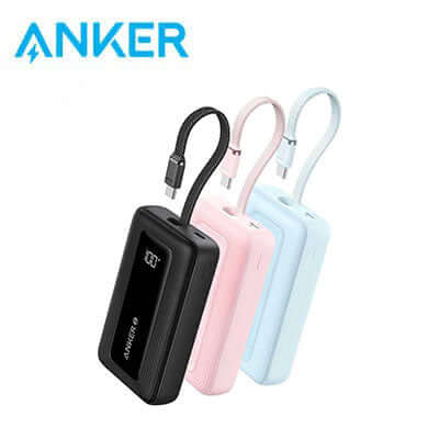 Anker Zolo Powerbank 10000mAh 30W Power Bank Portable Charger with Built-in USB C Cable Executive Gifts Singapore