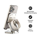 Momax Q2.Mag 3-in-1 Foldable Qi2 15W Magnetic Wireless Charging Stand Executive Corporate Gifts Singapore