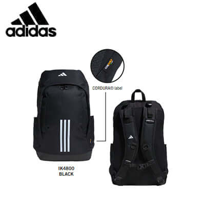 adidas EP System Backpack, featuring CORDURA polyester, multiple compartments, and ergonomic design, perfect as a Corporate Gift.