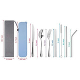 7 Pieces Stainless Steel Cutlery and Straw Set Executive Gifts Singapore