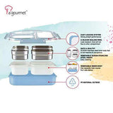 La Gourmet Sassy 1.2L 3 Compartments Stainless Steel Insert Lunch Box Executive Corporate Gifts Singapore