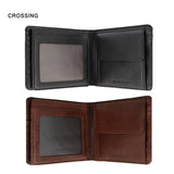 Crossing Antique Bi-fold Leather Wallet With Flap And Coin Pouch Executive Gifts Singapore