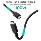 Aukey CB-CD21 100W Gen2 E-Marker PD USB 3.1 USB C to C Cable 1.2M Executive Gifts Singapore