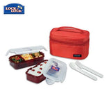 Lock & Lock 2-tier BPA Free Lunch Box with Cutlery Executive Corporate Gifts Singapore