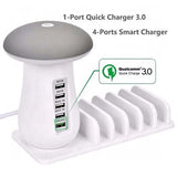 5 Port Quick Charger with Night Lamp Executive Gifts Singapore