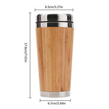 Bamboo Stainless Steel Coffee Mug with Leak-Proof Cover Executive Corporate Gifts Singapore