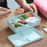 Eco Friendly Wheat Straw Lunch Box with 3pcs Cutlery Executive Corporate Gifts Singapore