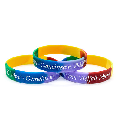 Custom Segmented Colour Silicone Wristband Executive Corporate Gifts Singapore