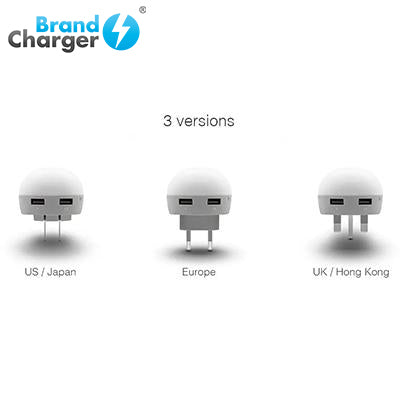 BrandCharger Glow2 Wall Plug USB Charger with Night light Executive Gifts Singapore