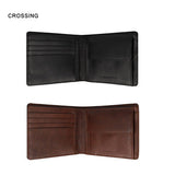 Crossing Antique Bi-fold Leather Wallet With Coin Pouch Executive Gifts Singapore