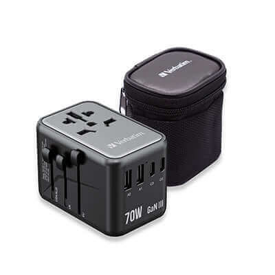 Verbatim 32124 GaN III 70W Universal Travel Adapter Executive Corporate Gifts Singapore