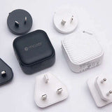 Mazer GaNPrestige 66W GaN Wall Charger with Travel Pins (3 Ports) Executive Corporate Gifts Singapore