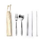 5 Pieces Stainless Steel Cutlery and Straw Set Executive Gifts Singapore
