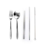 5 Pieces Stainless Steel Cutlery and Straw Set Executive Gifts Singapore