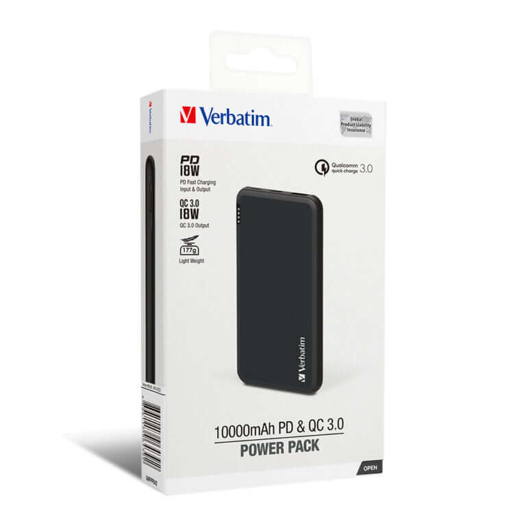 Verbatim 10000mAh 18W PD & QC 3.0 Power Pack Executive Corporate Gifts Singapore
