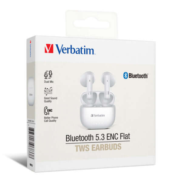Verbatim Bluetooth 5.3 ENC Flat TWS Earbuds Executive Corporate Gifts Singapore