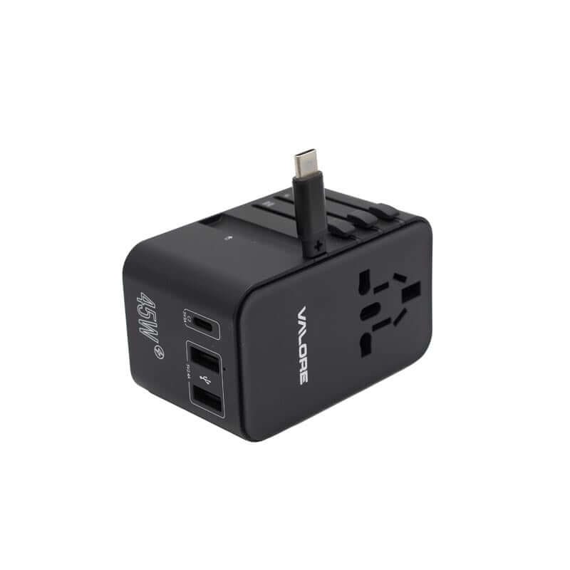 Valore PD45W Universal Travel Adaptor with Retractable Cable (UTA-001) Executive Corporate Gifts Singapore