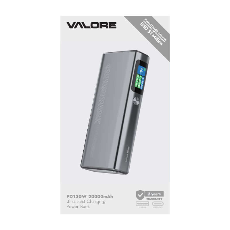 Valore 130W-PD 20,000mAh Powerbank (PD29) Executive Corporate Gifts Singapore