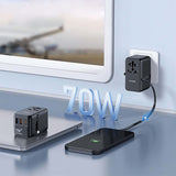 Valore PD70W Universal Travel Adaptor with Retractable Cable (UTA-002) Executive Corporate Gifts Singapore