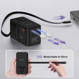 Valore PD100W Universal Travel Adaptor with Retractable Cable (UTA-003) Executive Corporate Gifts Singapore