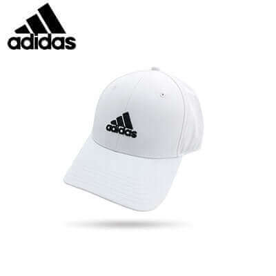 adidas Performance Sports Cap in white with black logo, perfect for active lifestyles and executive corporate gifts.
