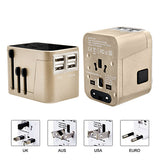 Sleek Travel Adaptor With 4 USB Port Executive Corporate Gifts Singapore