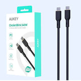Aukey CB-SCC241/CB-SCC242 Circlet Blink 240W Silicone USB-C to USB-C Cable Executive Gifts Singapore