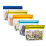 Eco Friendly Rezip Stand-Up 1-cup | 8-ounce Leakproof Reusable Storage Bag 5-pack Executive Corporate Gifts Singapore