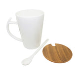 Ceramic Mug with Wooden Lid Cover Executive Corporate Gifts Singapore