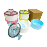 2-Tier Lunch Box with 2-in-1 fork & spoon Executive Corporate Gifts Singapore
