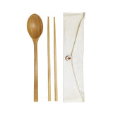 Eco-Friendly Wooden Cutlery in Cotton Pouch Executive Corporate Gifts Singapore