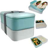 2-Tier Lunch Box with Rubber Tie Executive Corporate Gifts Singapore
