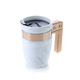 Marble Ceramic Mug with SS Rim and Wooden Handle Executive Corporate Gifts Singapore