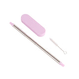 Collapsible Stainless Steel Metal Straw with Brush Executive Corporate Gifts Singapore