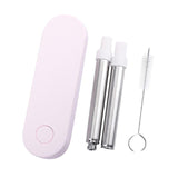 Collapsible Stainless Steel Metal Straw with Brush Executive Corporate Gifts Singapore